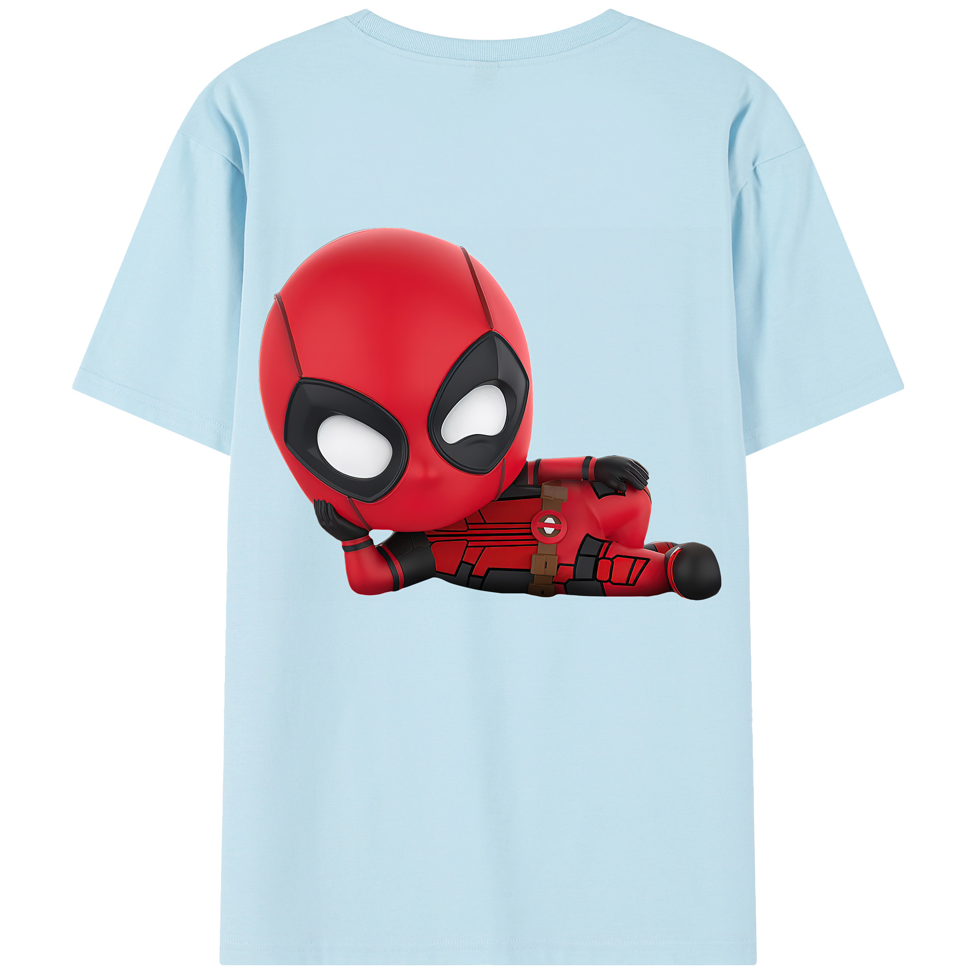 （画像用） Deadpool デッドプール 綿100％半袖Tシャツ（背面プリント）